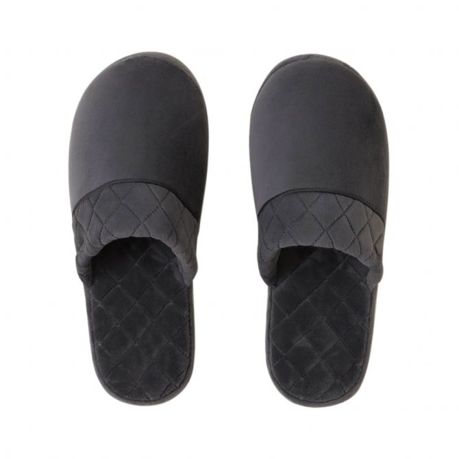 Barefoot Dreams LuxeChic Carbon Slippers, Small