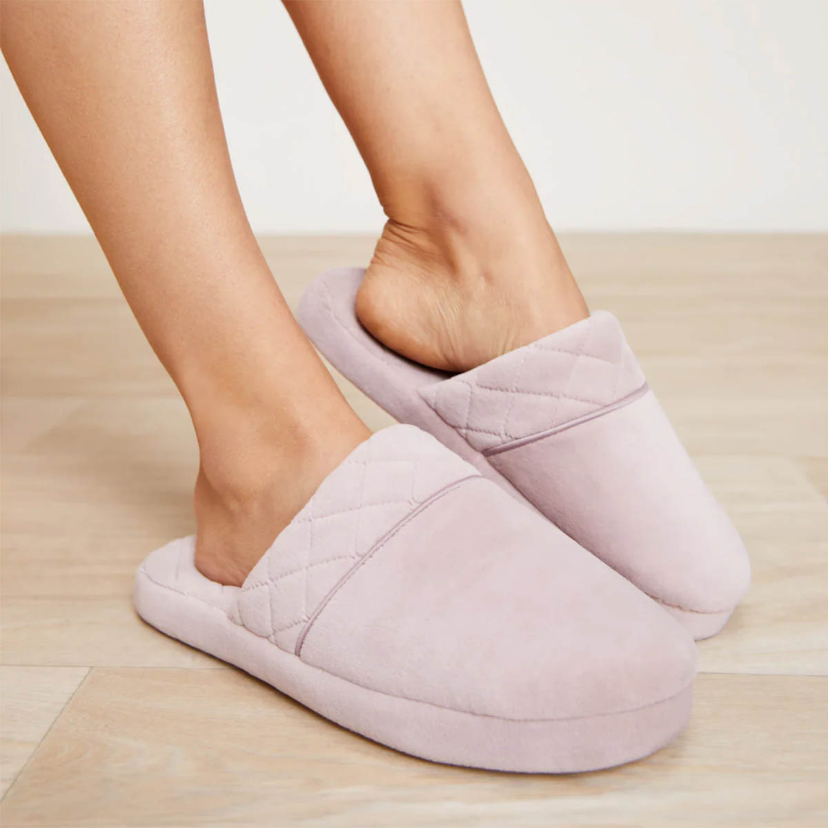 Barefoot Dreams LuxeChic Faded Rose Slippers, Small