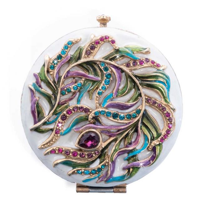 Jay Strongwater Rowan Classic Peacock Compact