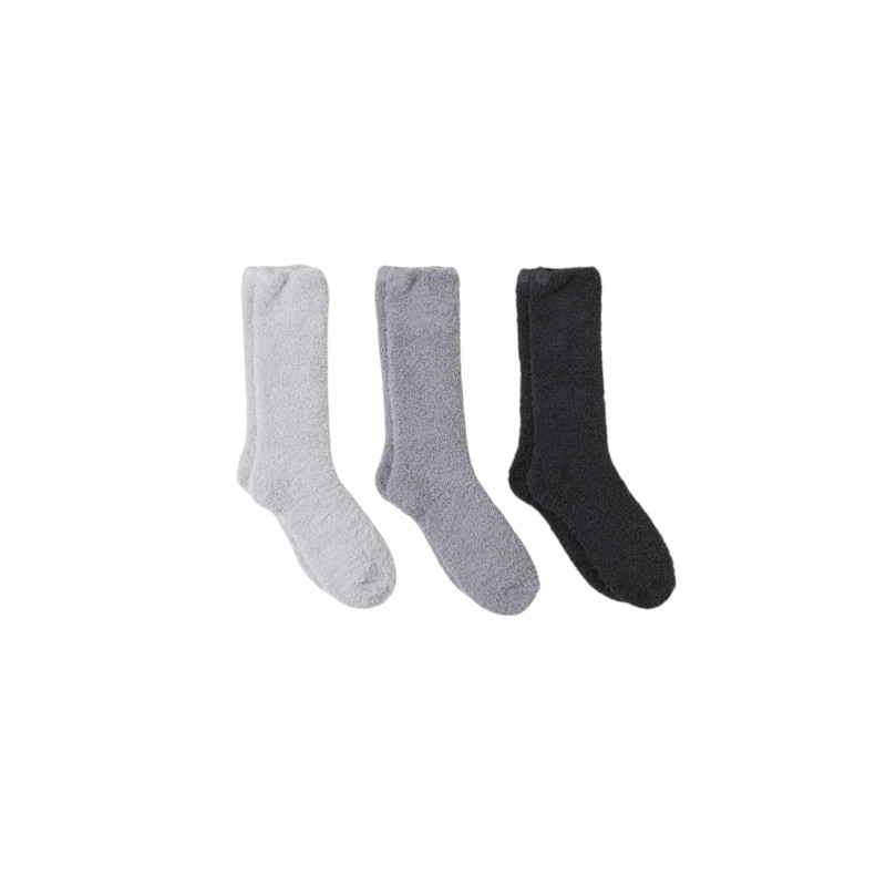 Barefoot Dreams Cozychic Set of 3 Socks, Carbon