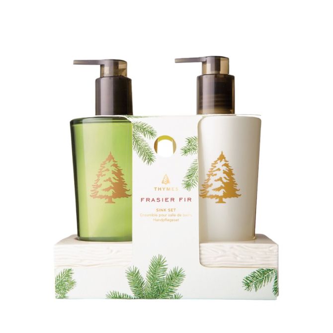 Thymes Frasier Fir Sink Set with Ceramic Caddy