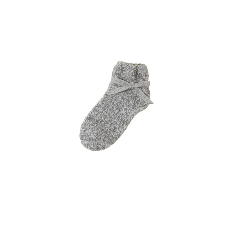 Barefoot Dreams Cozychic Tennis Socks, Heathered Moonbeam