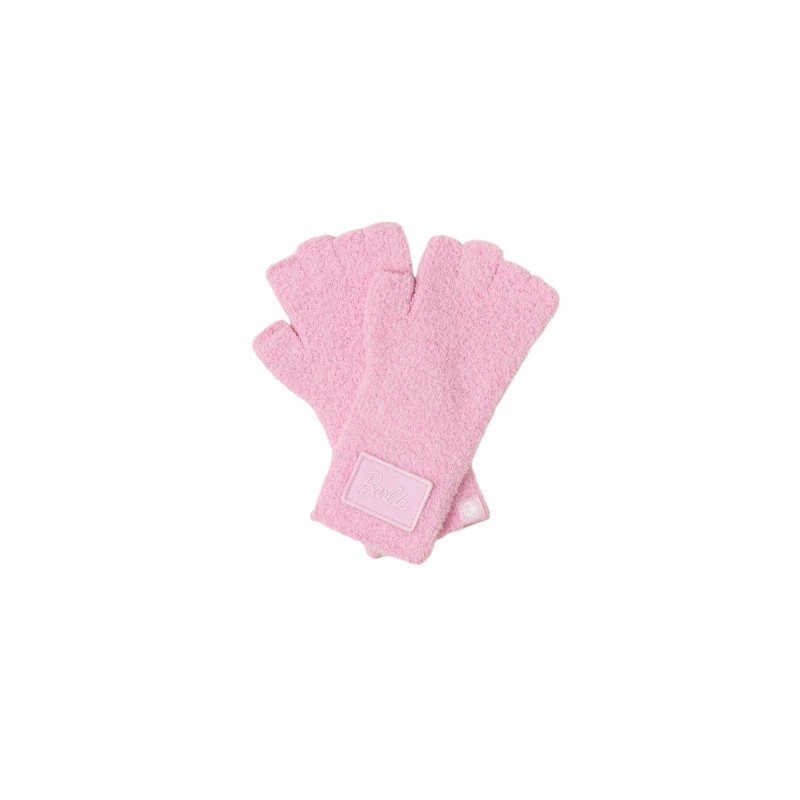 Barefoot Dreams Cozychic Youth Fingerless Gloves, Barbie Pink