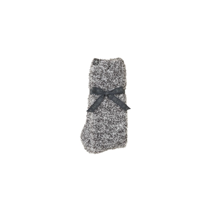 Barefoot Dreams Cozychic S/M Socks, Slate Blue and Heathered White