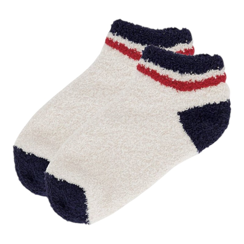 Barefoot Dreams CozyChic Striped Marine Tennis Socks, S-M