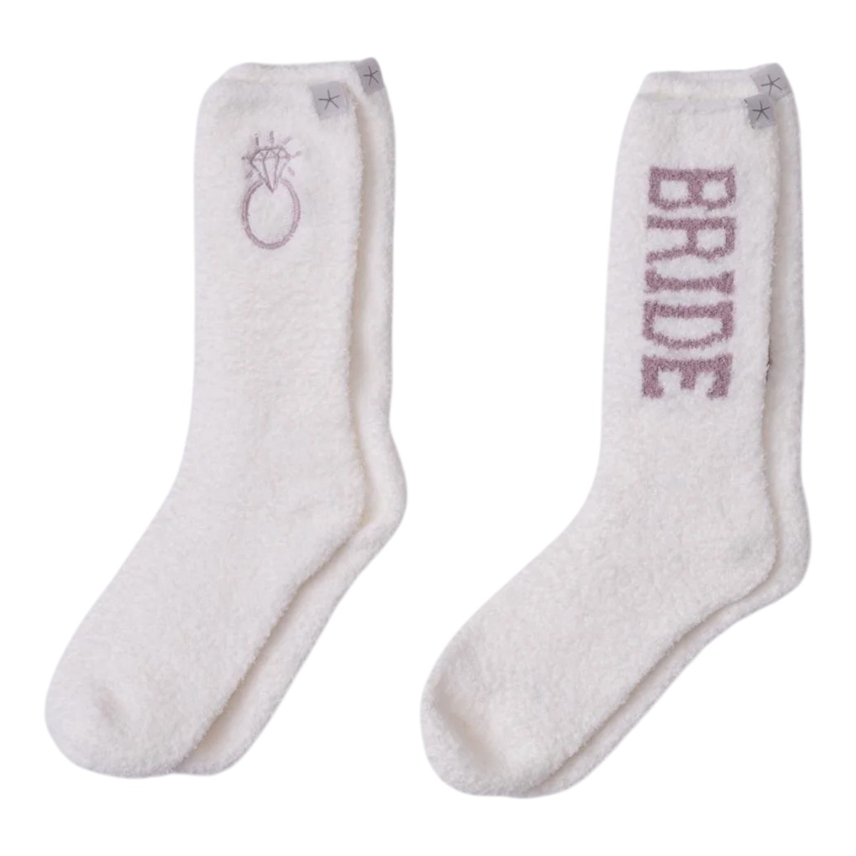 Barefoot Dreams CozyChic Bridal Sock Set, Pearl and Teaberry