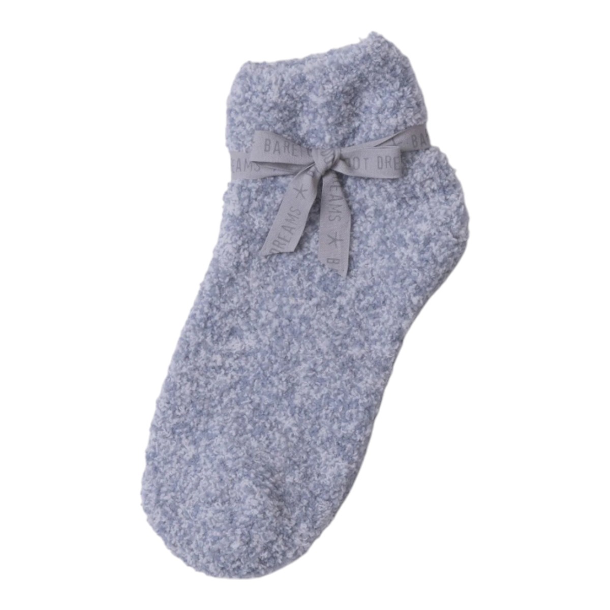 Barefoot Dreams CozyChic Heathered Tennis Socks, Heathered Snow Drop