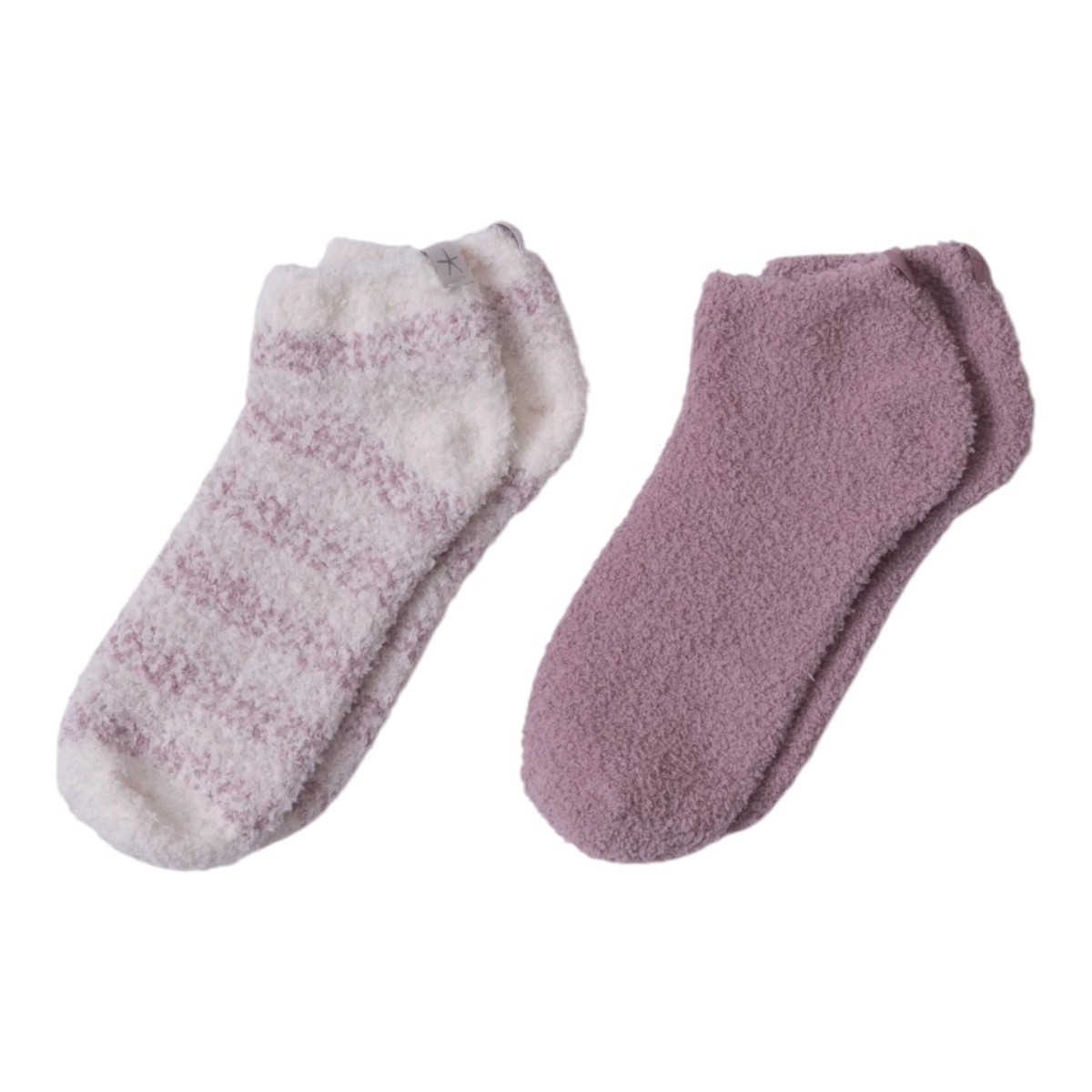 Barefoot Dreams CozyChic Heathered Stripe Ankle Sock Set, Teaberry Multicolored