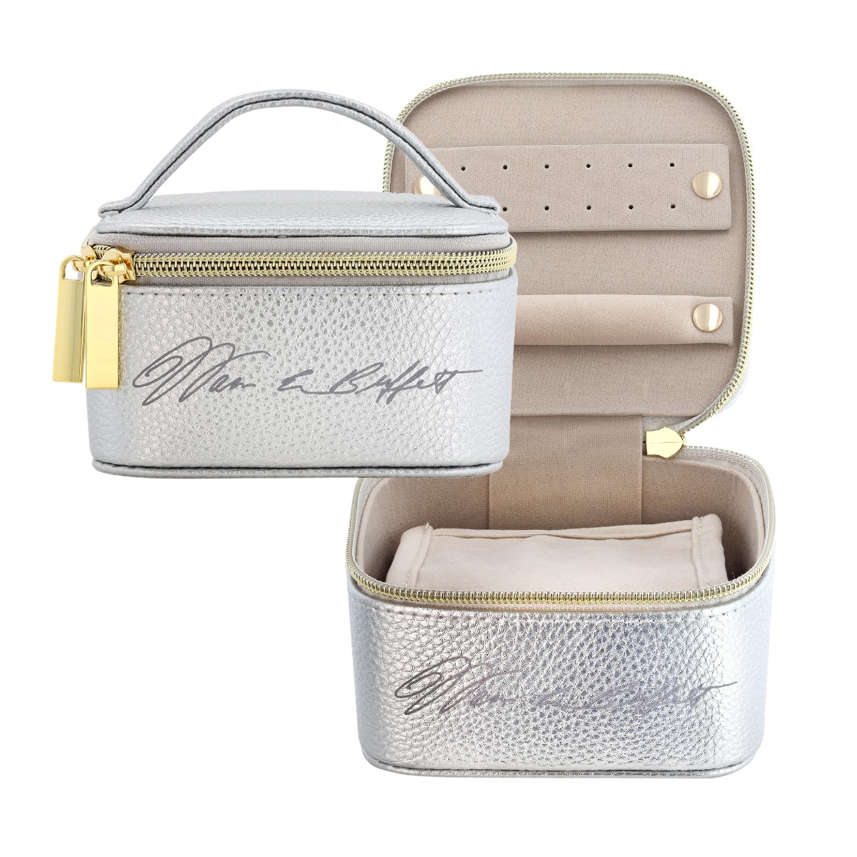Berkshire Hathaway Travel Jewelry Case in Silver