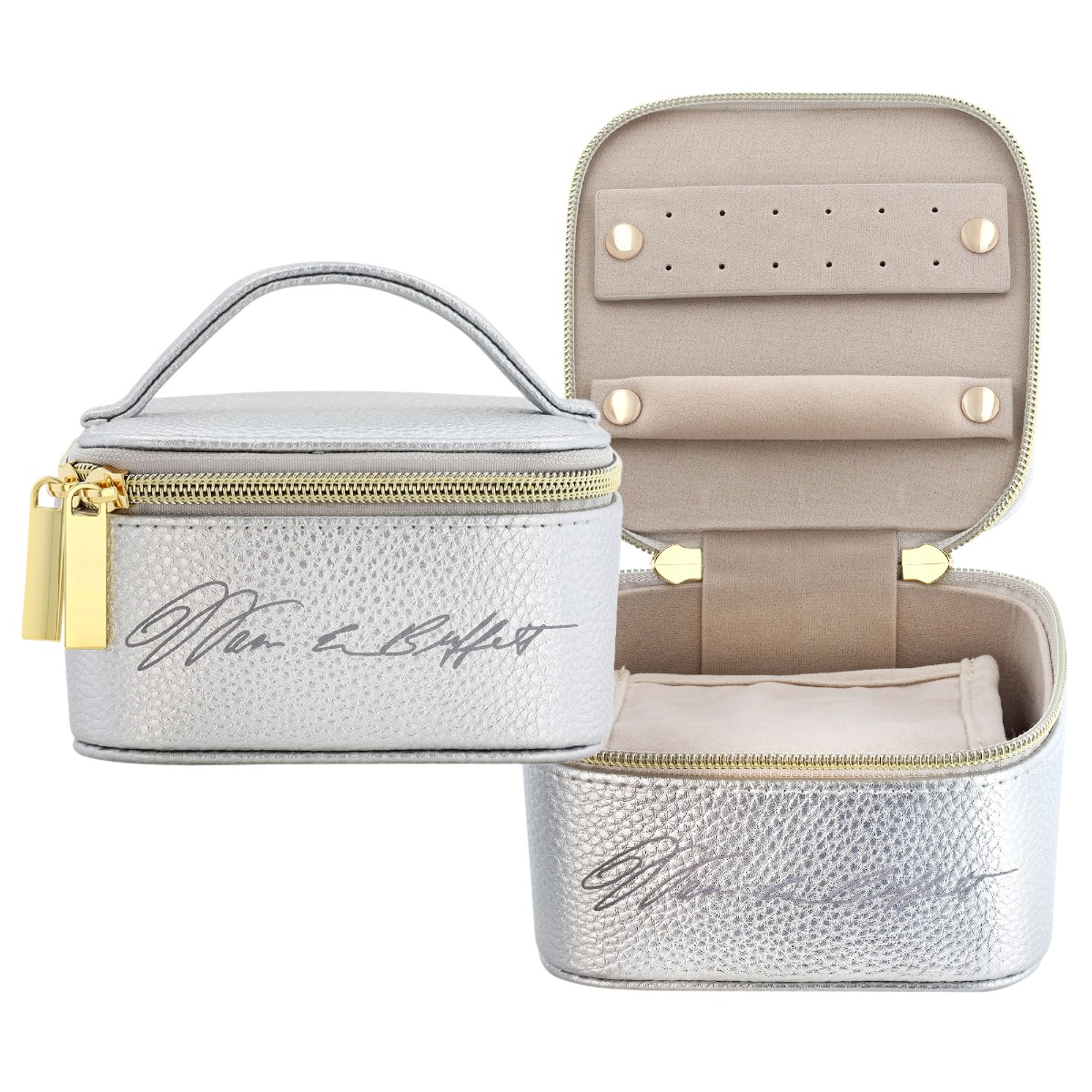 Berkshire Hathaway Travel Jewelry Case in Silver