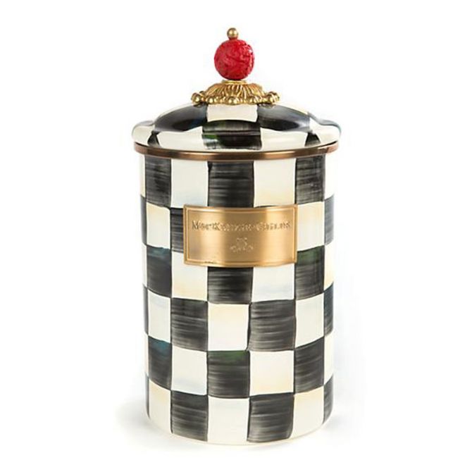 MacKenzie-Childs Courtly Check Enamel Large Canister