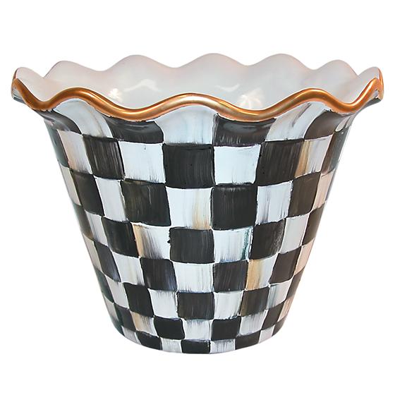 MacKenzie-Childs Courtly Check Flower Pot, 8"