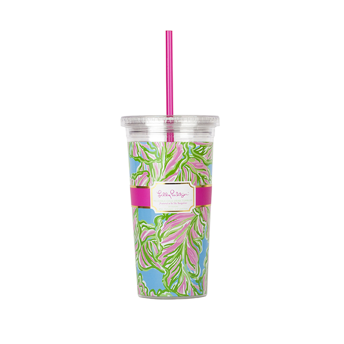 Lilly Pulitzer Reusable Cold Drink Tumbler, In The Bungalows Borsheims