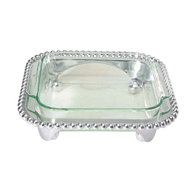 Mariposa Pearled Square Casserole Caddy