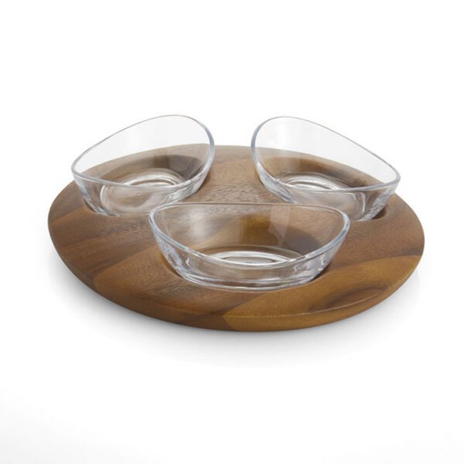 Nambe Vie Triple Snack Set