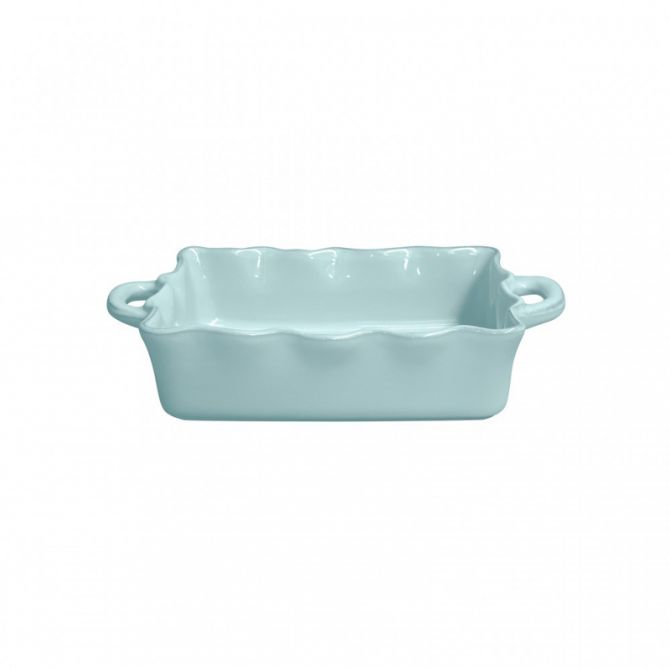 Casafina Cook & Host Medium Rectangular Ruffled Baker, Blue