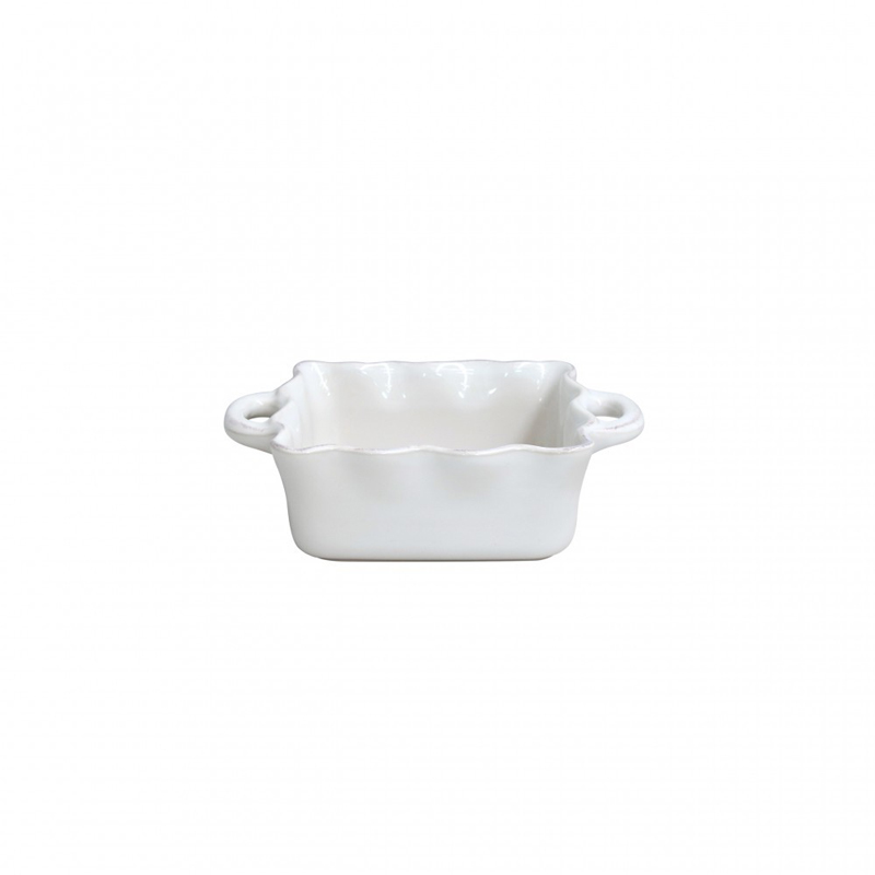 Casafina Cook & Host Squared Ruffled Baker, White
