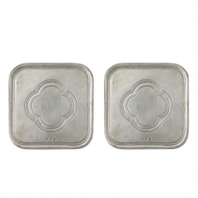 Match Pewter Square Coasters, Pair