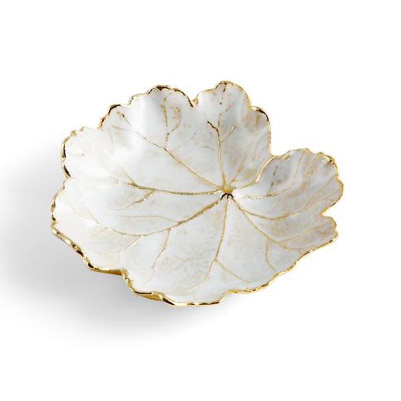 Michael Aram Winter Leaves Geranium Dish