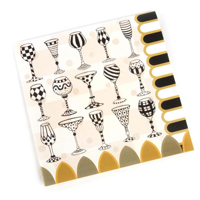 MacKenzie Childs Golden Hour Paper Napkins, Cocktails