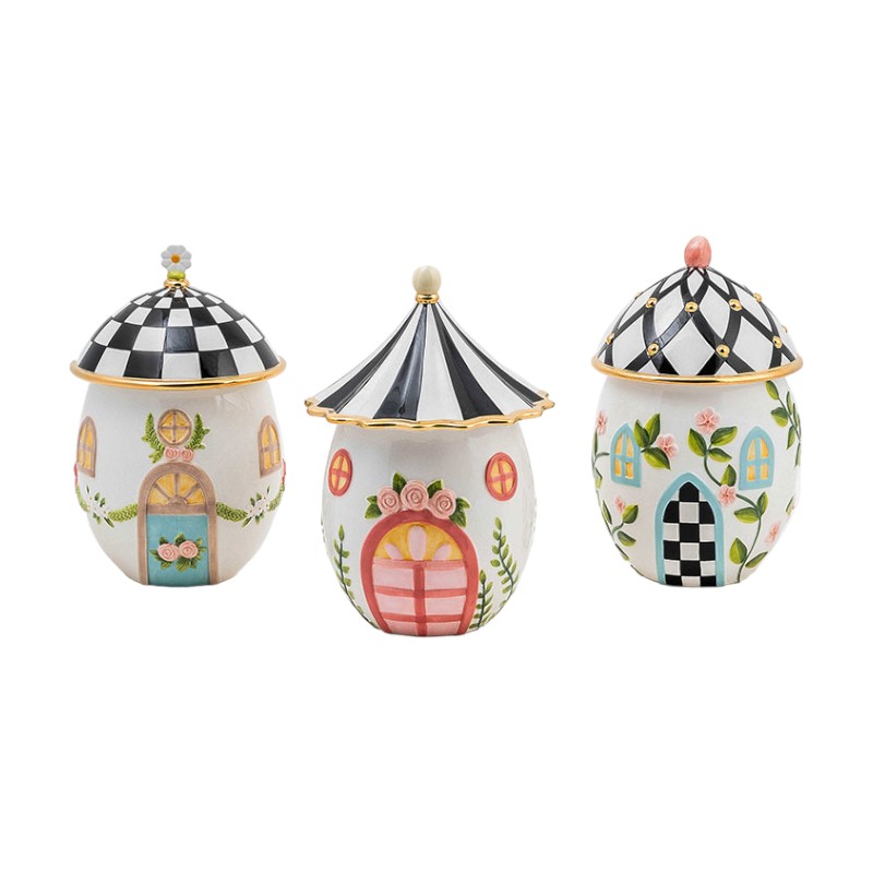 MacKenzie-Childs Spring Fling Canisters, Set of 3