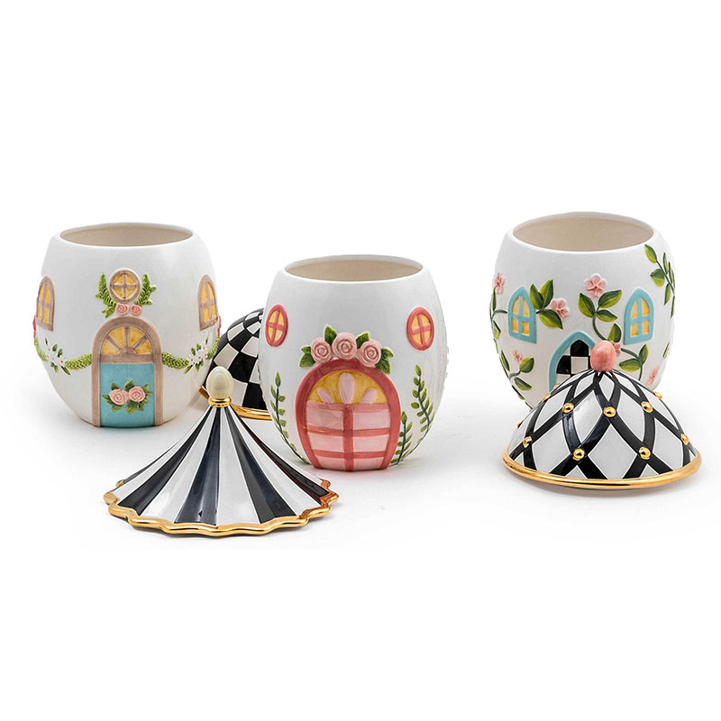 MacKenzie-Childs Spring Fling Canisters, Set of 3