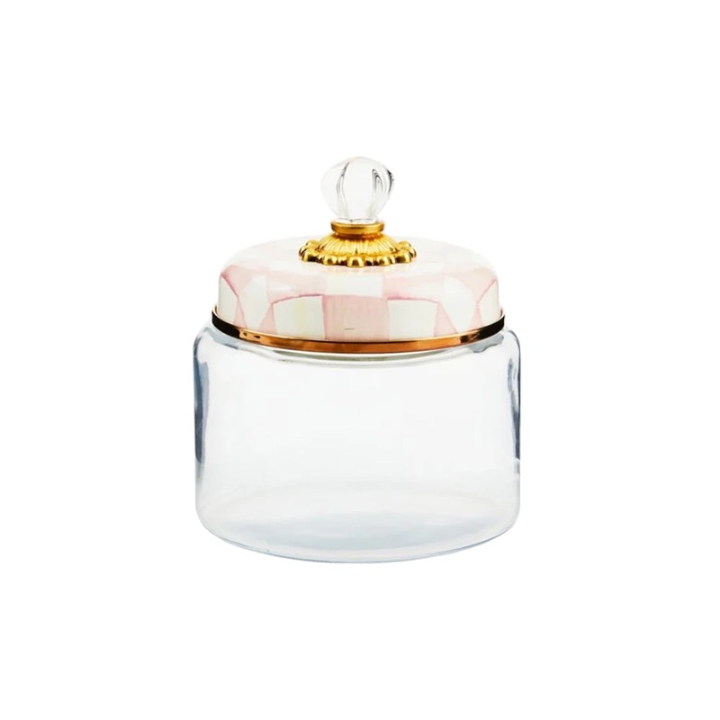 MacKenzie-Childs Rosy Check Kitchen Canister, Small