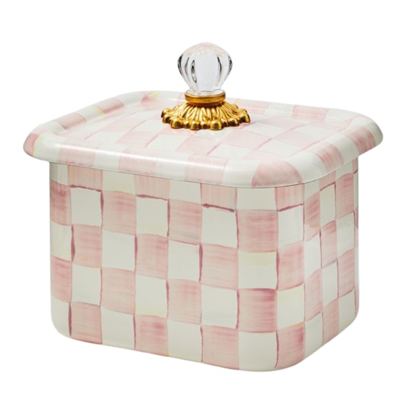MacKenzie-Childs Rosy Check Recipe Box
