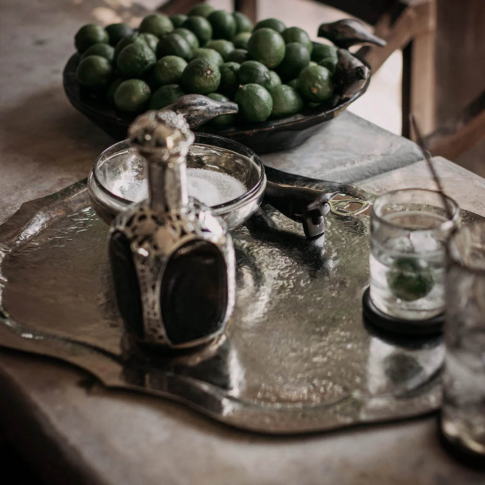 Jan Barboglio Miranda Tray, Nickel Plated