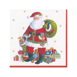 Caspari Santa Claus Lane Luncheon Napkins Caspari Santa Claus Lane Luncheon Napkins