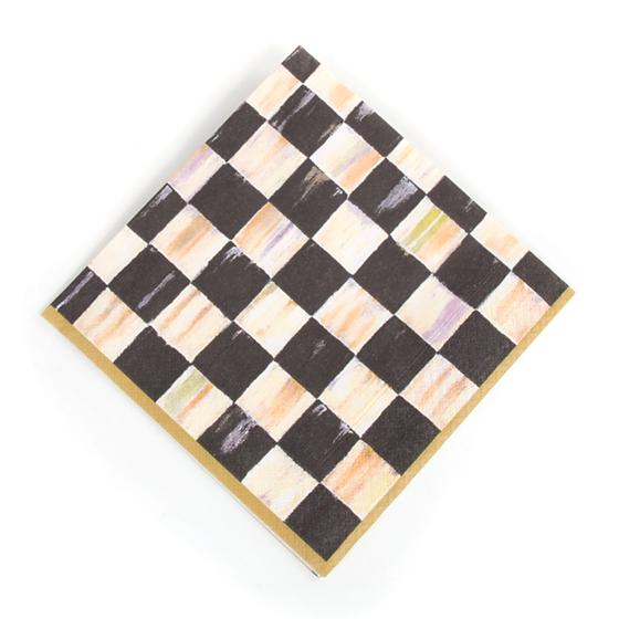 MacKenzie-Childs Courtly Check Gold Paper Luncheon Napkins