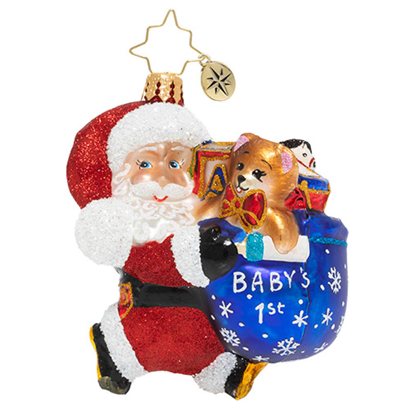 Christopher Radko Hurry Santa Gem Ornament