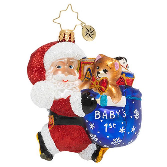 Christopher Radko Hurry Santa Gem Ornament
