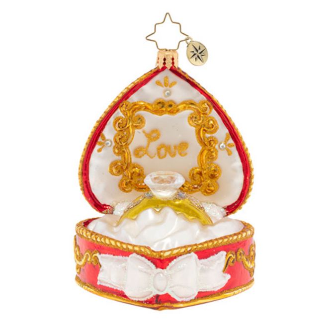 Christopher Radko Forever & Always Ring Box Ornament