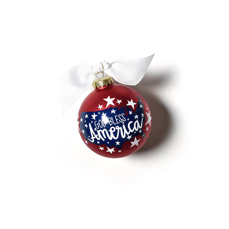 Coton Colors God Bless America Glass Ornament