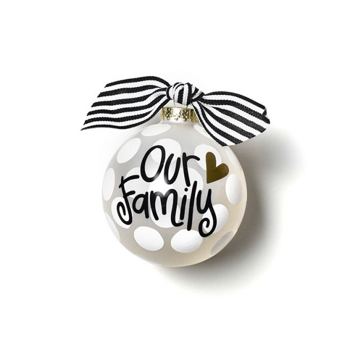 Coton Colors Our Family Glass Ornament