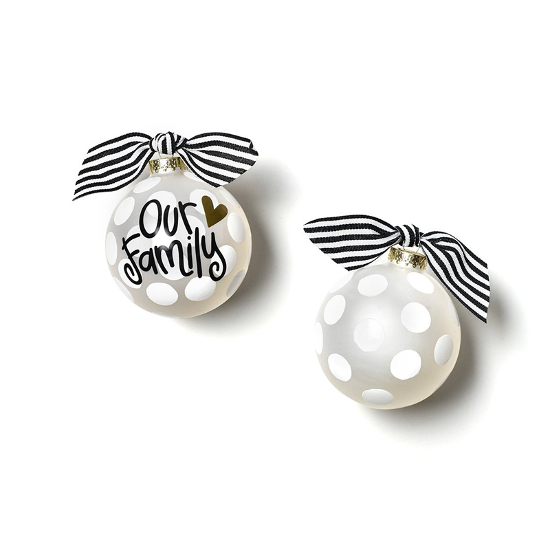Coton Colors Our Family Glass Ornament