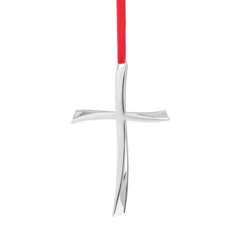 Nambe Holiday Nouveau Cross Ornament