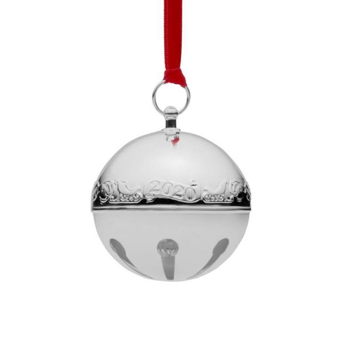 Wallace  2020 Silver Plated Sleigh Bell 50th Anniversary Ornament