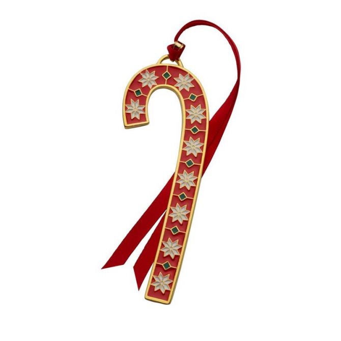 Wallace 2020 Gold Plated Candy Cane 40th Anniversary Ornament
