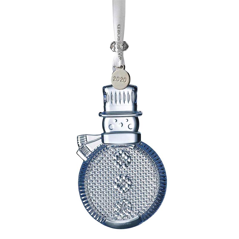 Waterford Snowman Ornament, Topaz Ice