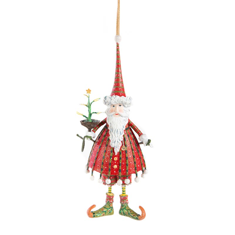 MacKenzie-Childs Patience Brewster Dash Away Dashing Santa Ornament