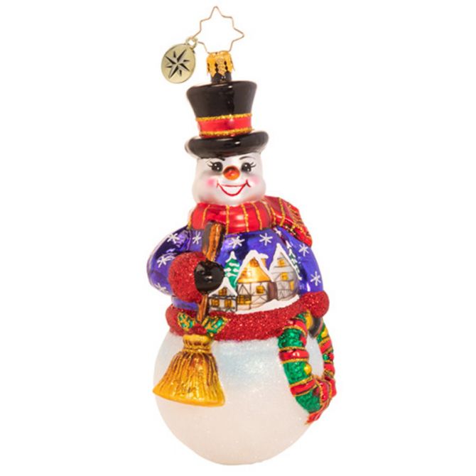 Christopher Radko Cozy Christmas Snowman Ornament