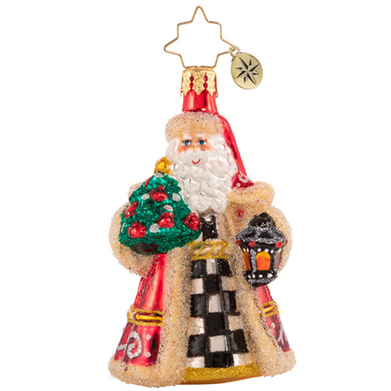 Christopher Radko Santa Lights The Way gem Ornament