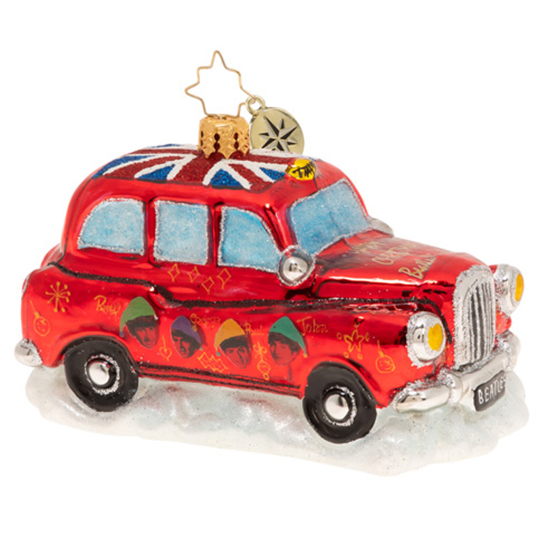 Christopher Radko Happy Christmas Hackney Cab Ornament