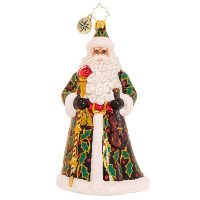 Christopher Radko By Golly Santa Ornament