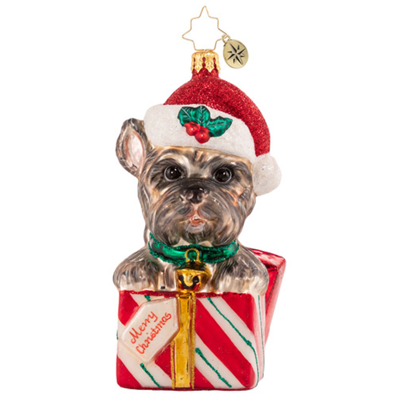 Christopher Radko The Gift Of Puppy Love Ornament