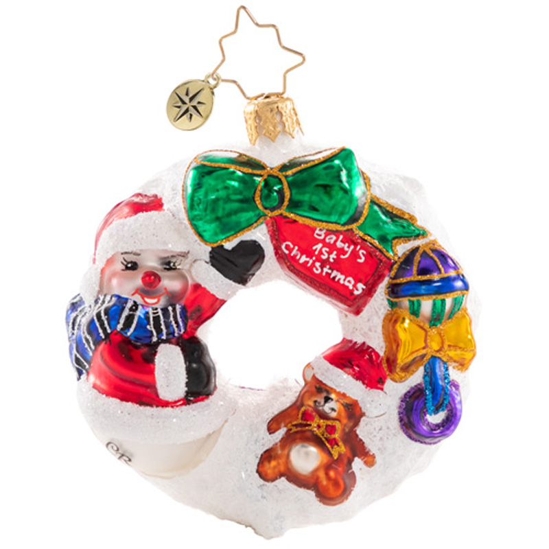 Christopher Radko What Wonders Await Wreath Gem Ornament