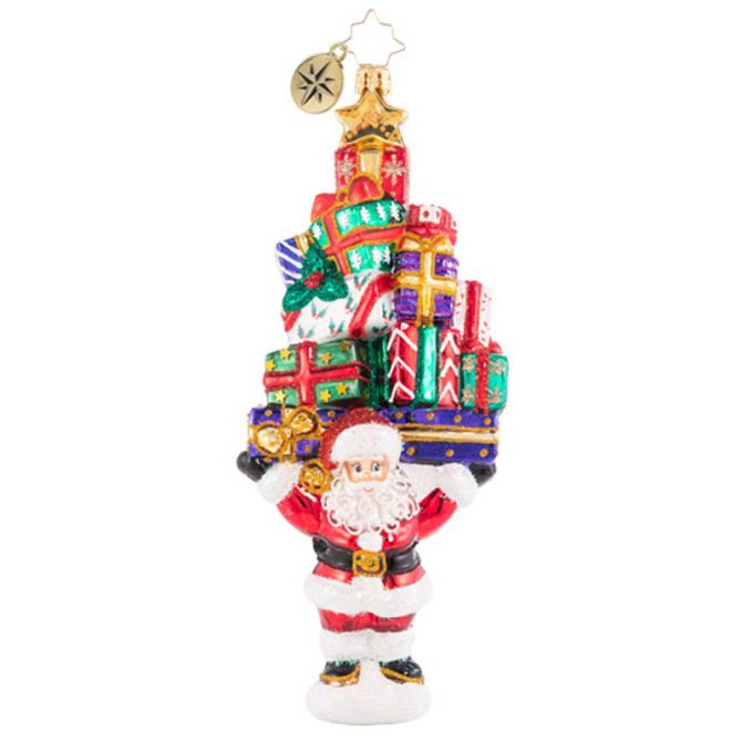Christopher Radko Gift Liftin' Santa Ornament