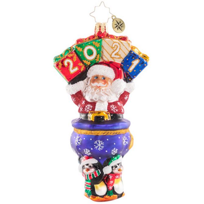 Christopher Radko Powerlifting Penguins 2021 Ornament